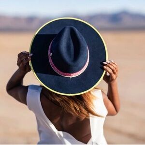 Goorin Bros X Hampui Limited Edition No. 16/100 Blue//Pink/Yellow Wide Brim Hat